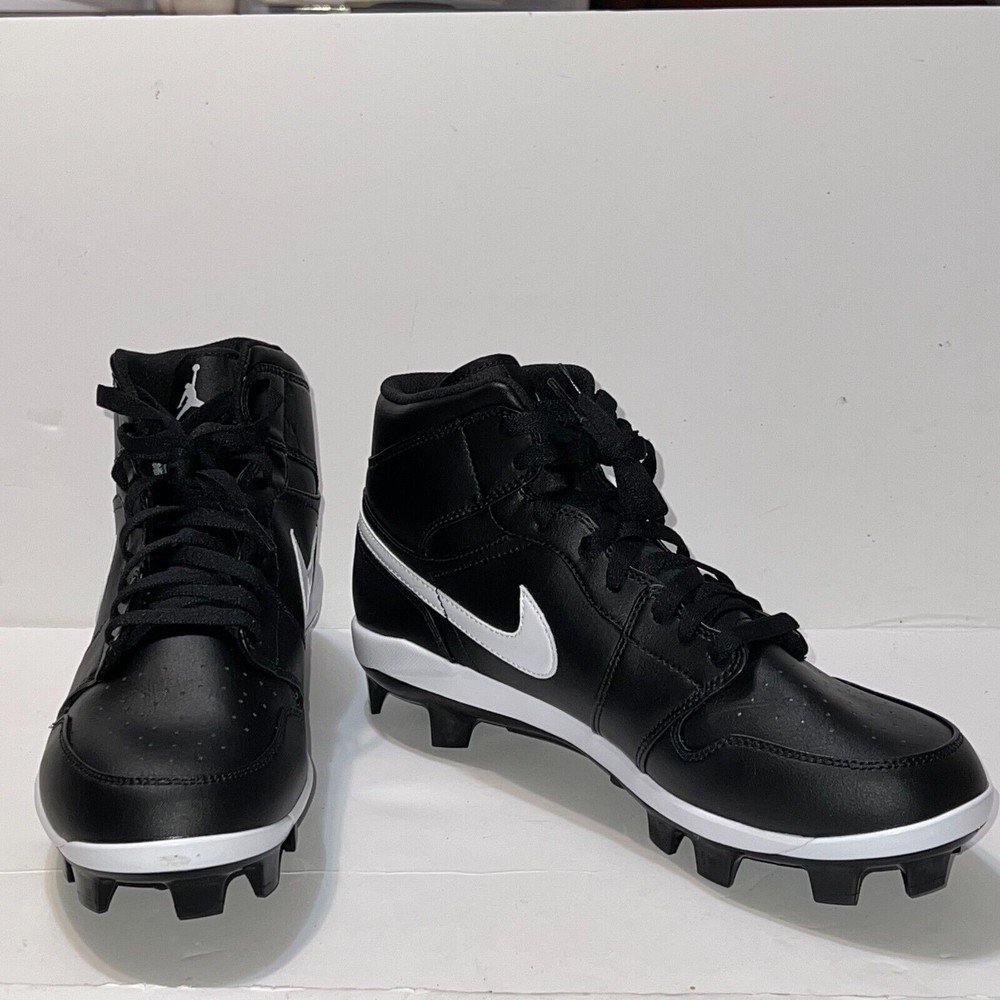 Air Jordan 1 Retro MCS Baseball Cleats Black Molded MEN'S 10 AV5354-001 NEW - Picture 8 of 15